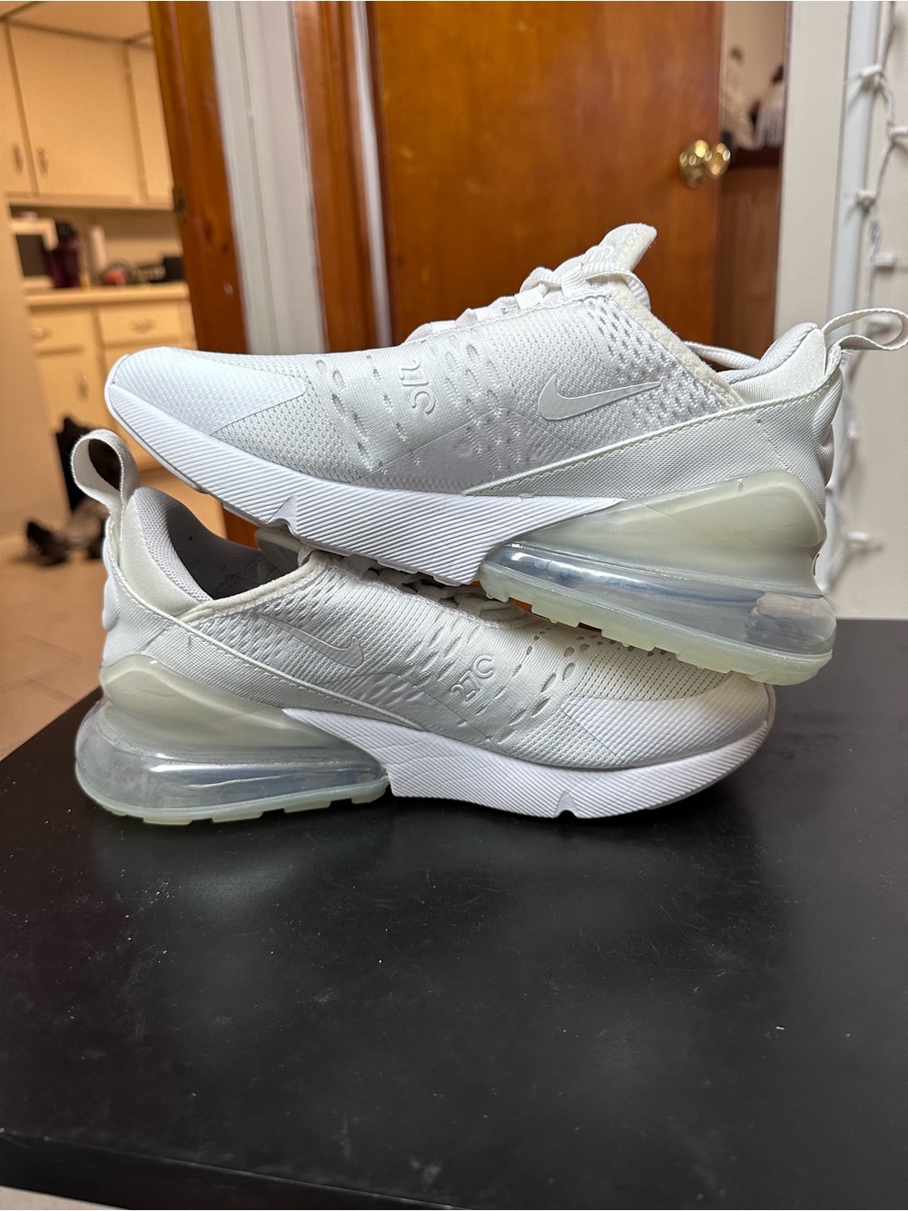 Nike Women’s Air Max 270 Triple White Athletic Sneakers